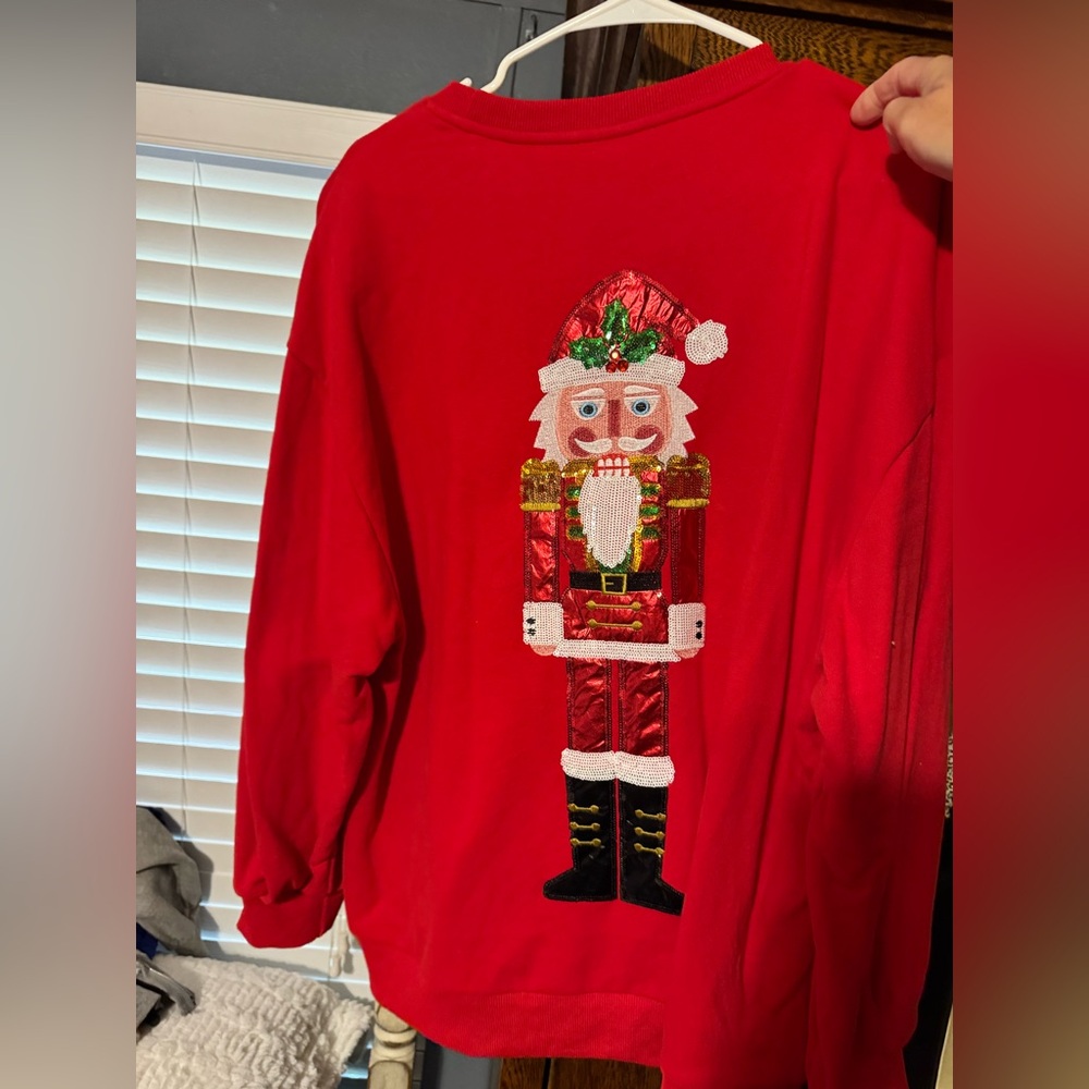 QUEEN OF SPARKLES Red Nutcracker Top